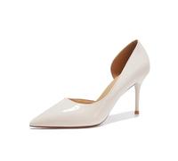 WDUDSUDUW Tacones altos puntiagudos para mujer, zapatos de viaje brillantes, zapatos de novia, sandalias de fiesta de graduación, Blanco 3 35, 38.5 EU