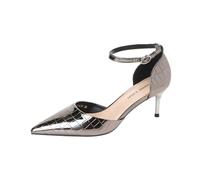 WDUDSUDUW Zapatos de tacón alto con punta puntiaguda de 3.35 pulgadas para mujer, para boda, sexy, para fiestas, bailes de graduación, Plata 3 35, 38.5 EU