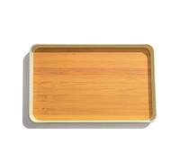 WDWDW Cesta de Frutas, Bandeja de té Moderna, Plato de Dulces, Desayuno, Rectangular, para Hornear en el hogar, Barbacoa, imitación de Vetas de Madera, Mesa de Centro de plástico