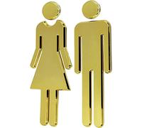 WDWDW Letrero de baño, letreros para lavabos, baño, baño acrílico con Respaldo Adhesivo para Hombres y Mujeres, 20 cm