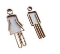 WDWDW Letrero de baño, Pegatinas de Pared para Hombre y Mujer, letreros de baño, símbolo acrílico Adhesivo para baño