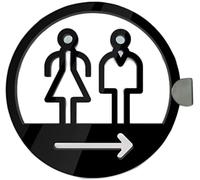 WDWDW Letreros para baños, baños para Hombres y Mujeres, Puerta de baño Redonda con Flecha, Accesorios de Montaje, para Oficina