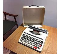 WDWDW Máquina de Escribir Manual Tradicional, Incluye Cinta roja y Negra de Doble Carrete, portátil y fácil de Usar, Color Negro