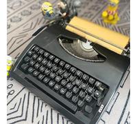 WDWDW Procesador de Textos clásico, mecánico, inglés, Negro, Estilo Antiguo, portátil, Tradicional, para un Flujo nostálgico, Elegante y Duradero.