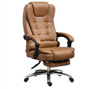 WDWDW Silla de Oficina ergonómica ejecutiva de Respaldo Alto con función de inclinación, tapizada en Microfibra y Cuero, con Asiento Amplio, giratoria y reposabrazos Acolchados.