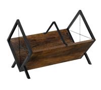 WDWDW Soporte para Discos de Vinilo Estilo Retro con separadores para álbumes, revistas, Libros y Archivos.