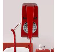 WDWDW Teléfono Fijo clásico Retro para el hogar, de Pared, con Cable, de Doble propósito y con botón pulsador.