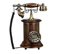 WDWDW Teléfono Fijo Vintage clásico de Madera con pulsador Antiguo, teléfono para casa o Oficina