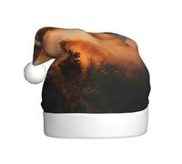 WDXQHY Sea of Clouds - Sombrero de Navidad de felpa para adultos, decoración festiva y accesorio de fiesta, sombrero de Navidad para adultos, decoración de fiesta
