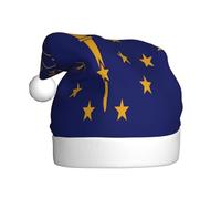 WDXQHY Sombrero de Navidad de felpa con bandera del estado de Indiana para adultos, decoración festiva y accesorio de fiesta, sombrero de Navidad para adultos, decoración de fiesta