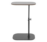 WDZCZDoo Mesa auxiliar en forma de C, altura ajustable, giratoria 360°, moderna mesita de sofá/mesita de noche de acero al carbono y tablero de fibra de densidad media, ahorra espacio para salón y