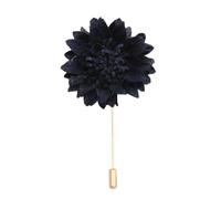 WDZDS 6 * 10CM 10/5PCS Borla de Terciopelo de Cristal Tela Dorada Flor de Gasa Pin de Solapa Insignia con Pin Dorado Ramillete de Flores Flor de satén Broche de Solapa