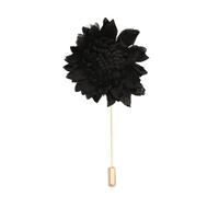 WDZDS 6 * 10CM 10/5PCS Borla de Terciopelo de Cristal Tela Dorada Flor de Gasa Pin de Solapa Insignia con Pin Dorado Ramillete de Flores Flor de satén Broche de Solapa