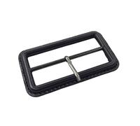 WDZDS Hebilla de Cuero Real Negro/marrón de 25-60 mm Hebilla de cinturón Cubierta de Cuero de Repuesto Cuero de Repuesto para Manualidades Hebilla Deslizante Triglide