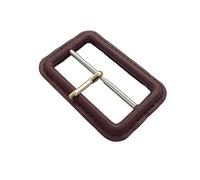 WDZDS Hebilla de Cuero Real Negro/marrón de 25-60 mm Hebilla de cinturón Cubierta de Cuero de Repuesto Cuero de Repuesto para Manualidades Hebilla Deslizante Triglide