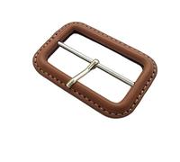 WDZDS Hebilla de Cuero Real Negro/marrón de 25-60 mm Hebilla de cinturón Cubierta de Cuero de Repuesto Cuero de Repuesto para Manualidades Hebilla Deslizante Triglide