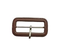 WDZDS Hebilla Interior De Cuero Real Marrón Oscuro De 5 Cm Reemplazo De Hebilla De Cinturón Cubierta De Cuero Reemplazo con Pasador para Elaborar Hebilla Deslizante Triglide