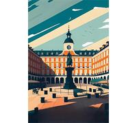WDZFF 1000 Piezas Rompecabezas - Madrid Arte City Vintage Travel Fotografías - Rompecabezas Irregular De Colores - Juegos para Reducir El Estrés En Familia Xa412Wp
