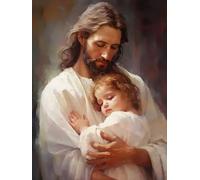 WDZFF Rompecabezas 1000 Pcs - Jesus Art Oil Painting - Rompecabezas - Imagen Artística De Un Juego para Aliviar El Estrés En Adultos - Kx496Zs