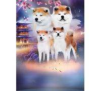 WDZFF Rompecabezas 1000 Piezas - Póster - Rompecabezas Art Picture - Japan Akita-Inu Dog - Family's Educational Toys - Juegos De Memoria Y Cognición para Personas Mayores Gifts - Jx217Zp