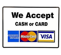 We Accept Card Payments - Letreros de vinilo sin contacto (imagen 3, A4, 300 mm x 200 mm)