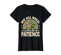 We All Need A Little bit of Patience Mentalidad Tranquila - Camiseta gráfica económica, Mujer, Negro, XS