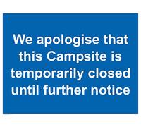 We apologise that this Campsite is temporarily close to more note Sign - Señal de aluminio compuesto de 3 mm