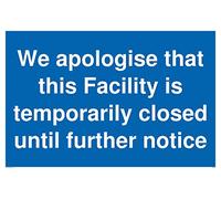 We apologise that this Facility is temporarily close to more note Sign - Placa de aluminio compuesto de 3 mm