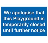 We apologise that this Playground is temporarily close to more note Sign - Cartel de aluminio compuesto de 3 mm