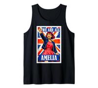 We Are All Amelia Vintage Union Jack British UK England Camiseta sin Mangas