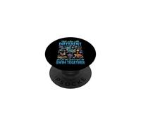 We Are All Different But In This School We All Swim Together PopSockets PopGrip Adhesivo