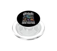 We Are All Different But In This School We All Swim Together PopSockets PopGrip para MagSafe
