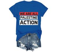 We are All Palestine Action - Camiseta unisex, azul real, XXL
