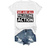 We are All Palestine Action - Camiseta unisex, blanco, M