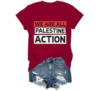We are All Palestine Action - Camiseta unisex, Burdeos, M