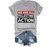 We are All Palestine Action - Camiseta unisex, gris, M
