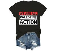 We are All Palestine Action - Camiseta unisex, Negro, XXL