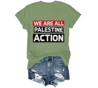 We are All Palestine Action - Camiseta unisex, verde, S