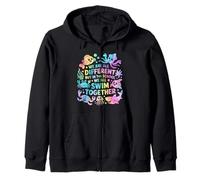 We Are Different But in This School We All Swim Together Sudadera con Capucha
