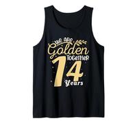 We Are Golden Together 14 Years Wedding Anniversary His Her Camiseta sin Mangas