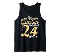 We Are Golden Together 24 Years Wedding Anniversary His Her Camiseta sin Mangas