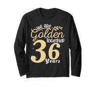 We Are Golden Together 36 Years Wedding Anniversary His Her Manga Larga