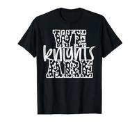 We Are Knights School Spirit Girly Team Mascot Noche de Juegos Camiseta gráfica económica, Hombre, Negro, L