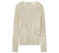 We Are Labels Nous Sommes Labels - Jennie Sequin Top Sand Talla: L | Manga Larga Outlet | Mujer | Marrón