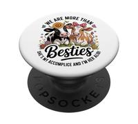 We Are More Than Besties Cute Cow Friends Funny Quote PopSockets PopGrip Adhesivo