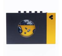 We are Rewind Reproductor de casetes portátil: grabadora de casetes con conexión Bluetooth, Altavoz o Auriculares, Cable de Audio de 3,5 mm (Amy - Negro y Amarillo)