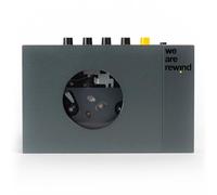 We are Rewind Reproductor de casetes portátil: grabadora de casetes con conexión Bluetooth, Altavoz o Auriculares, Cable de Audio de 3,5 mm (Keith - Gris)