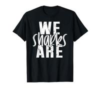 We Are Sharks School Spirit Girly Team Mascot Noche de Juegos Camiseta gráfica económica