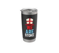 We Are Stoke Inglaterra Bandera Deportes Vaso térmico de acero inoxidable de doble pared