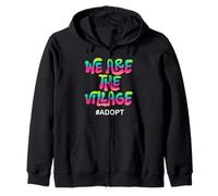 We Are The Village #Adopt - Diseño Colorido Sudadera con Capucha